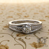 0.3ct Round Diamond Gold Engagement Ring - 02US53
